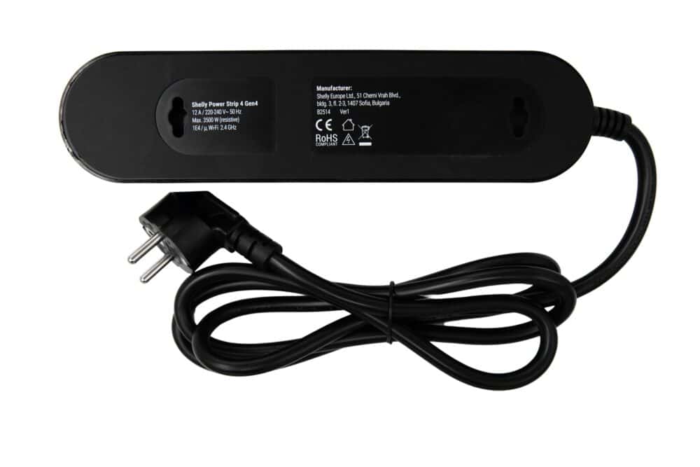 Shelly power strip gen4 black