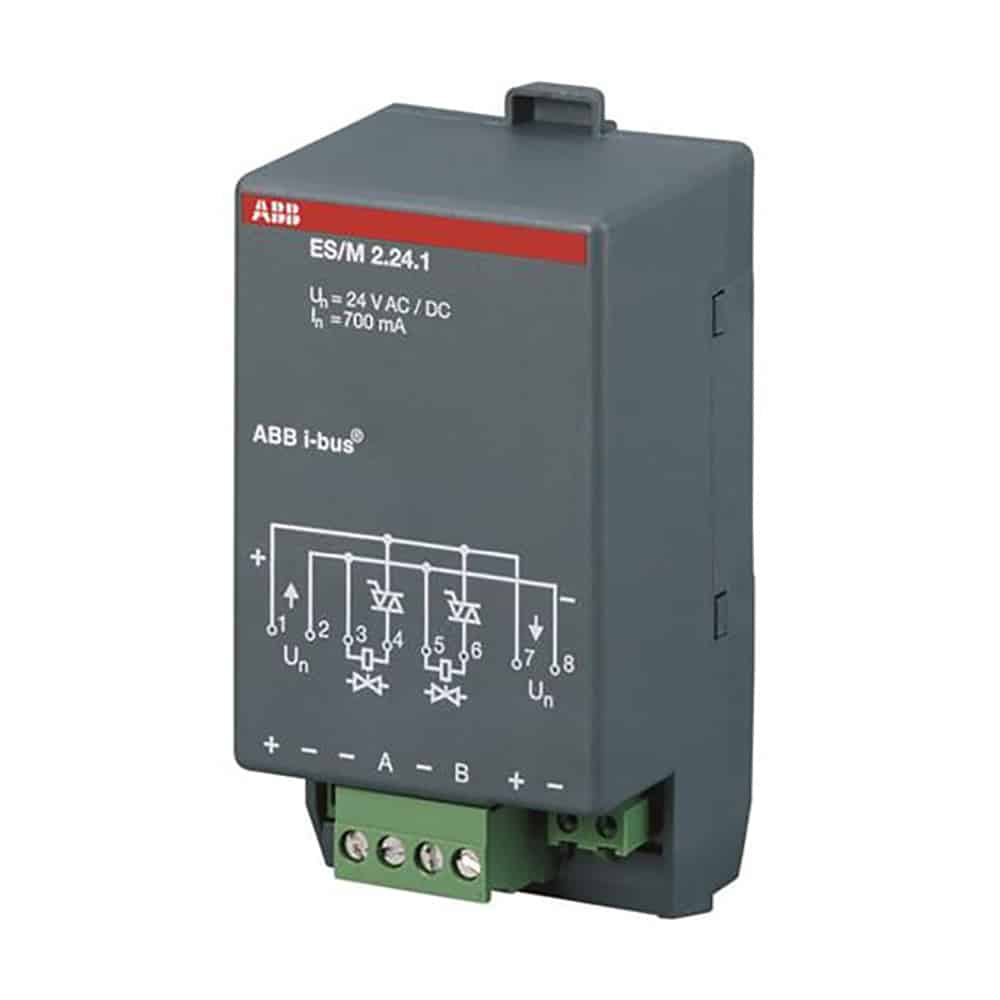 ABB KNX snap-on elektronisk kontaktaktuator 2-kanal 24V ES/M2.24.1