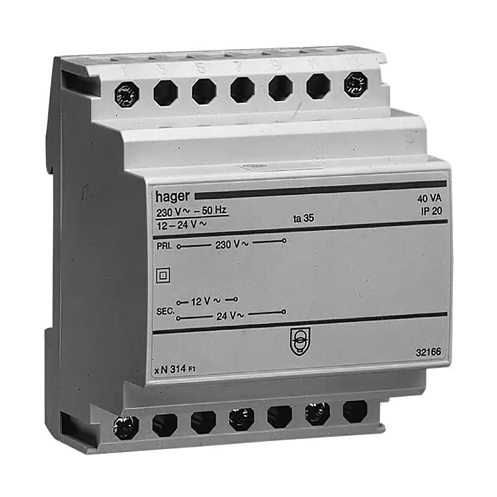 HAGER SIKKERHEDSTRAN.16VA 1224V ST313