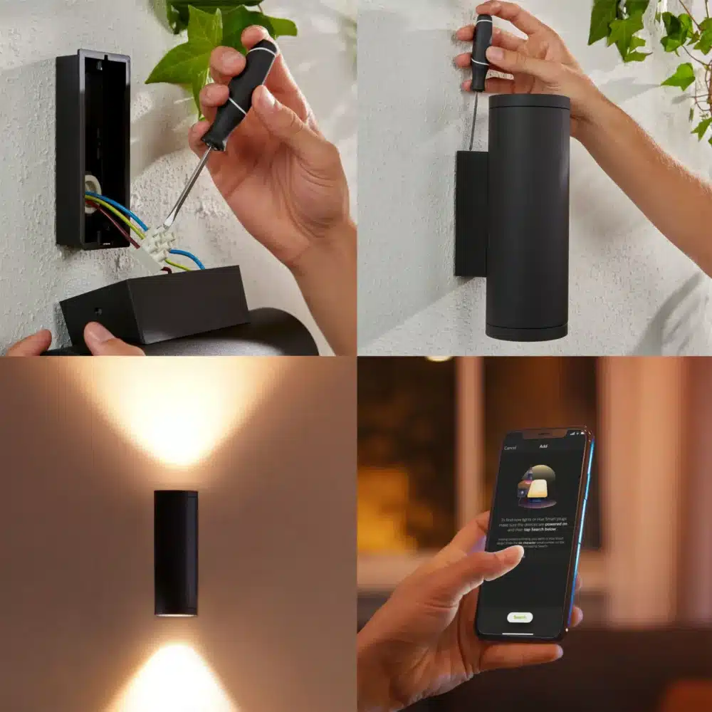 Philips hue appear udendørs væglampe, sort Philips hue appear udendørs væglampe, sort