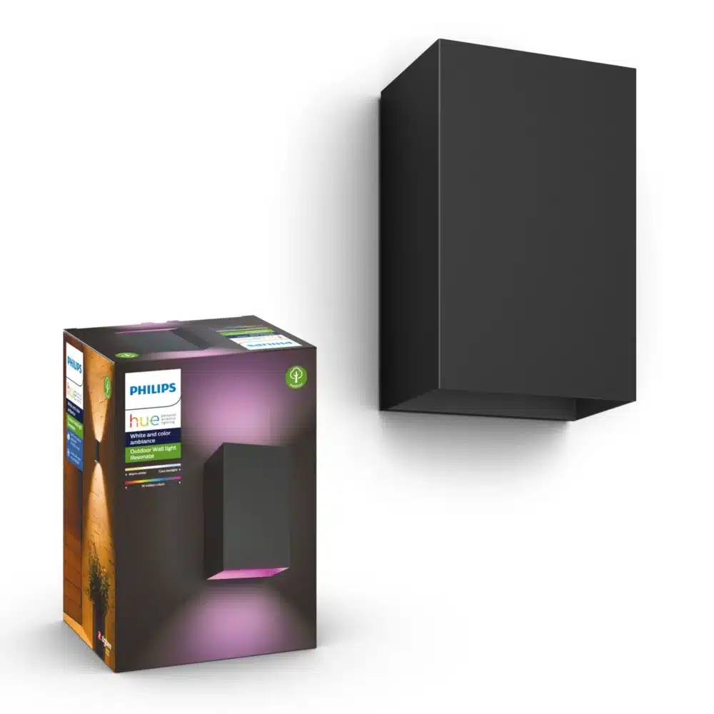 Philips resonate hue waca wall lantern black 2x8 Philips resonate hue waca wall lantern black 2x8
