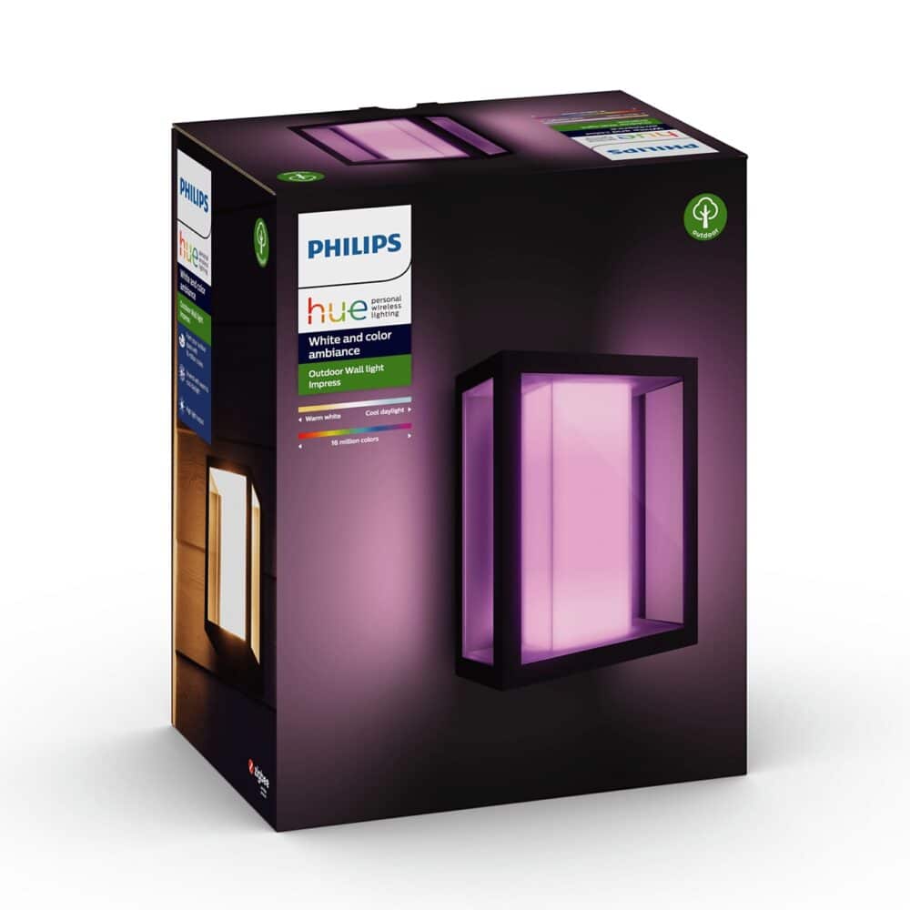 Philips hue impress udendørs væglampe, stor