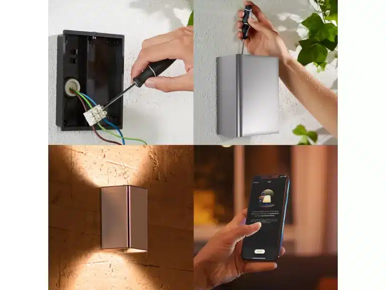 Philips hue resonate udendørs væglampe, aluminium Philips hue resonate udendørs væglampe, aluminium