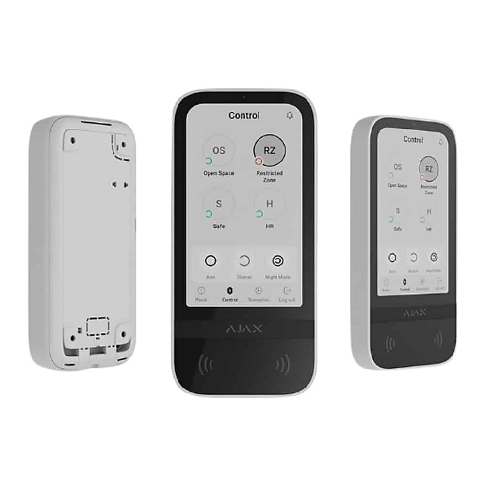 AJAX BETJENINGSPANEL, KEYPAD TOUCHSCREEN HVID