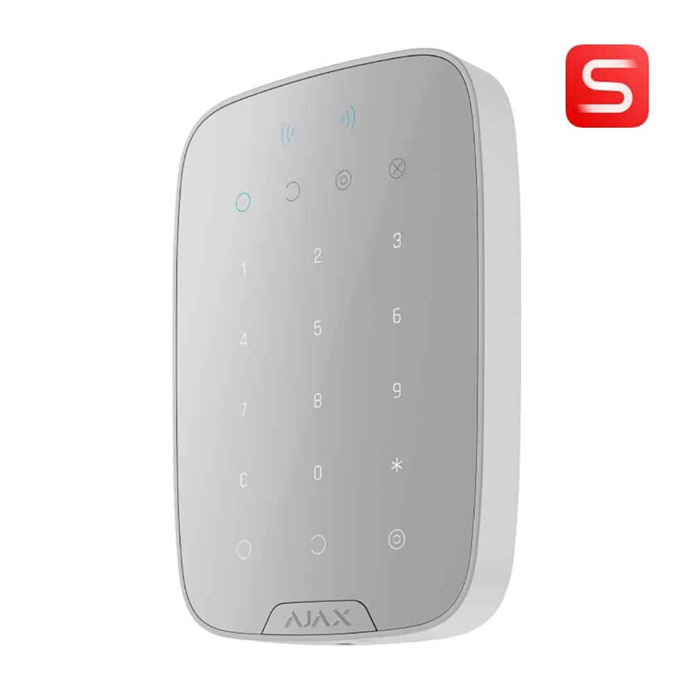 AJAX BETJENINGSPANEL, KEYPAD S PLUS, HVID