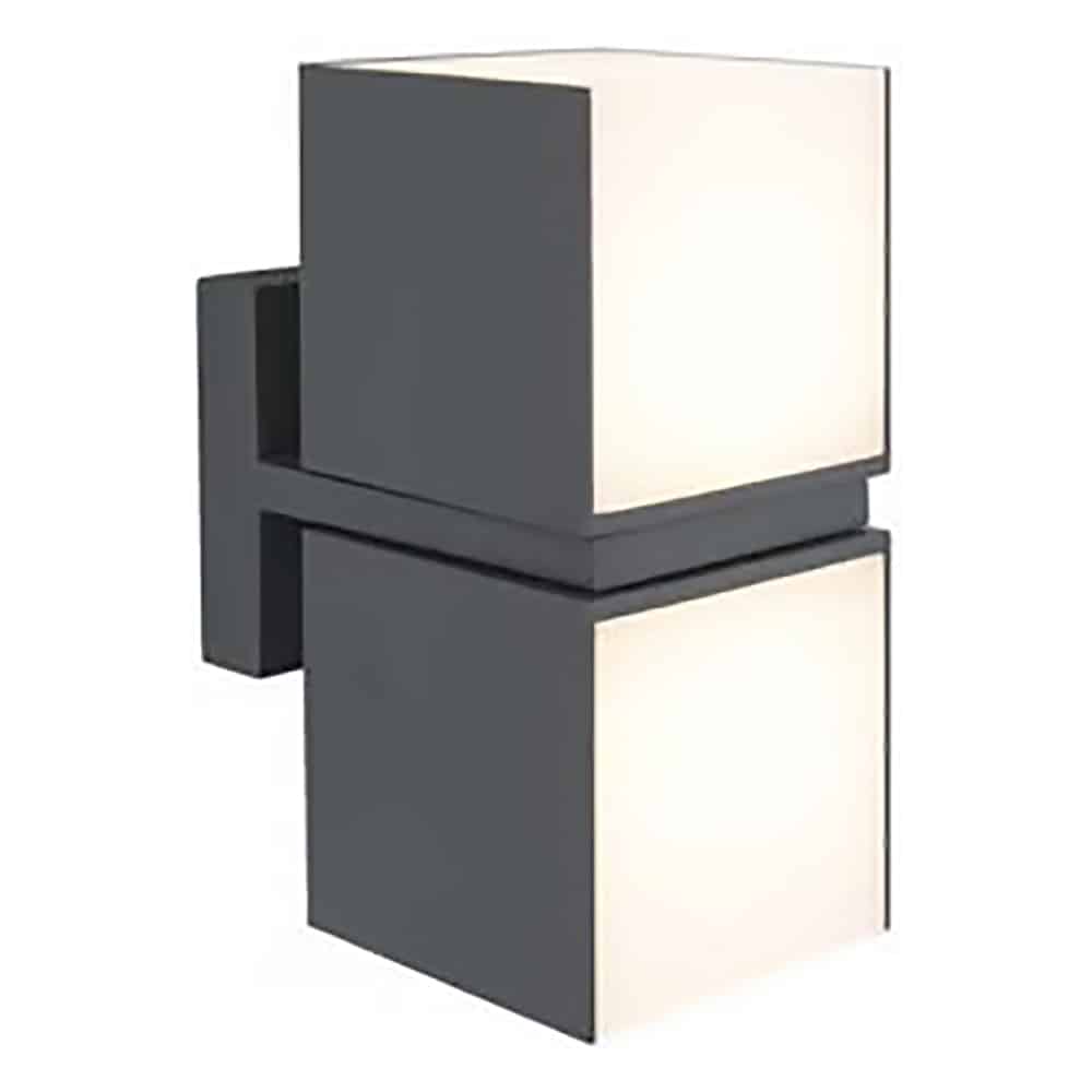 LUTEC CUBA væglampe dobbelt 1000 lumen 3000 kelvin