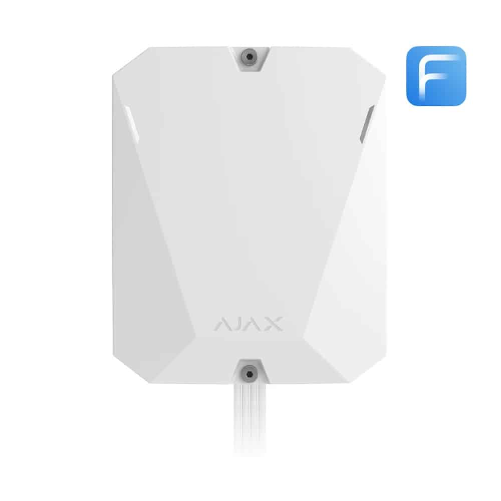 AJAX FIBRA HYBRID 4G HUB, 8 LINJER, HVID