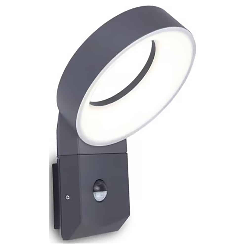LUTEC MERIDIAN væglampe med sensor 800 lumen 3000 kelvin