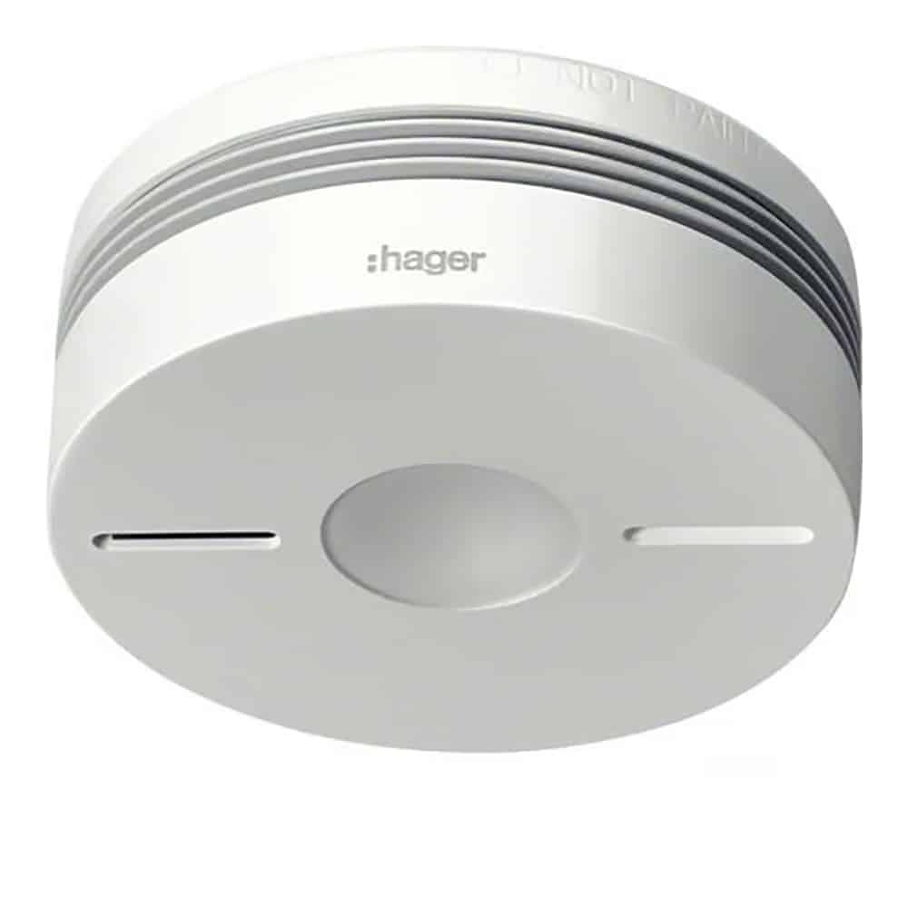 Hager Røg/varmealarm 10 års lithium RF Hvid