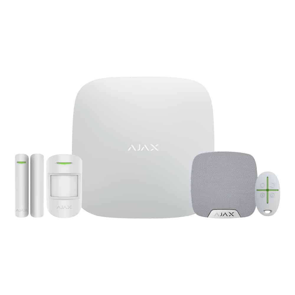 Ajax Solar Plus alarm-kit m sirene hvid
