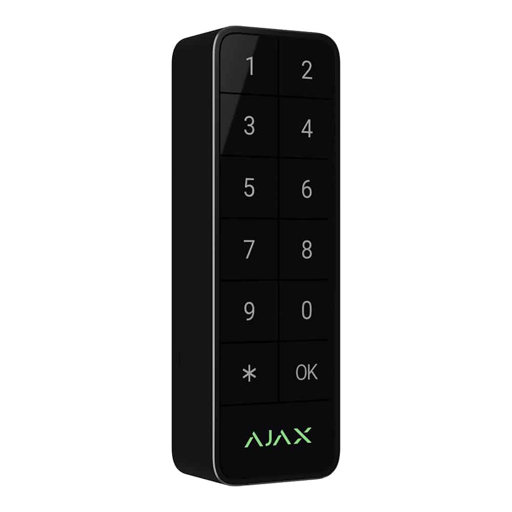 AJAX TASTATUR UDENDØRS FIBRA. SORT