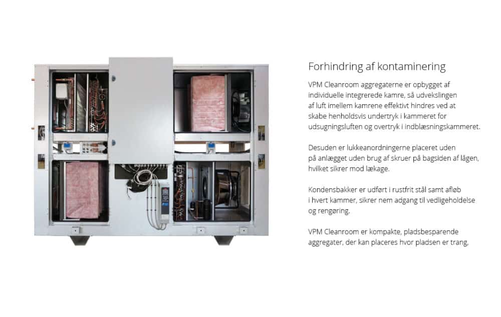 Nilan vpm 240-2200 cleanroom-serien