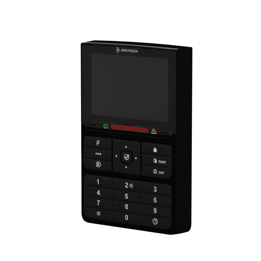 Aritech everon betjeningspanel med mifare, sort
