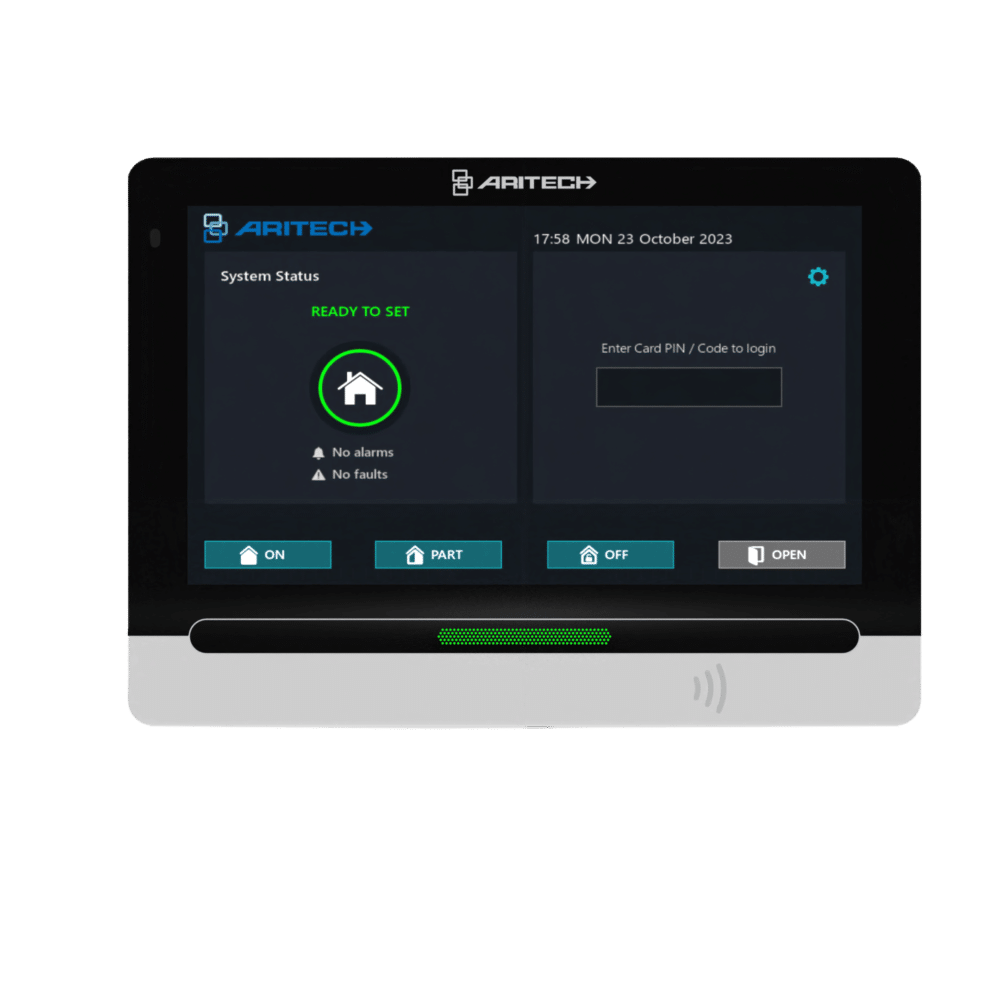 Aritech ats betj. Panel 7" touchscreen m. Læser