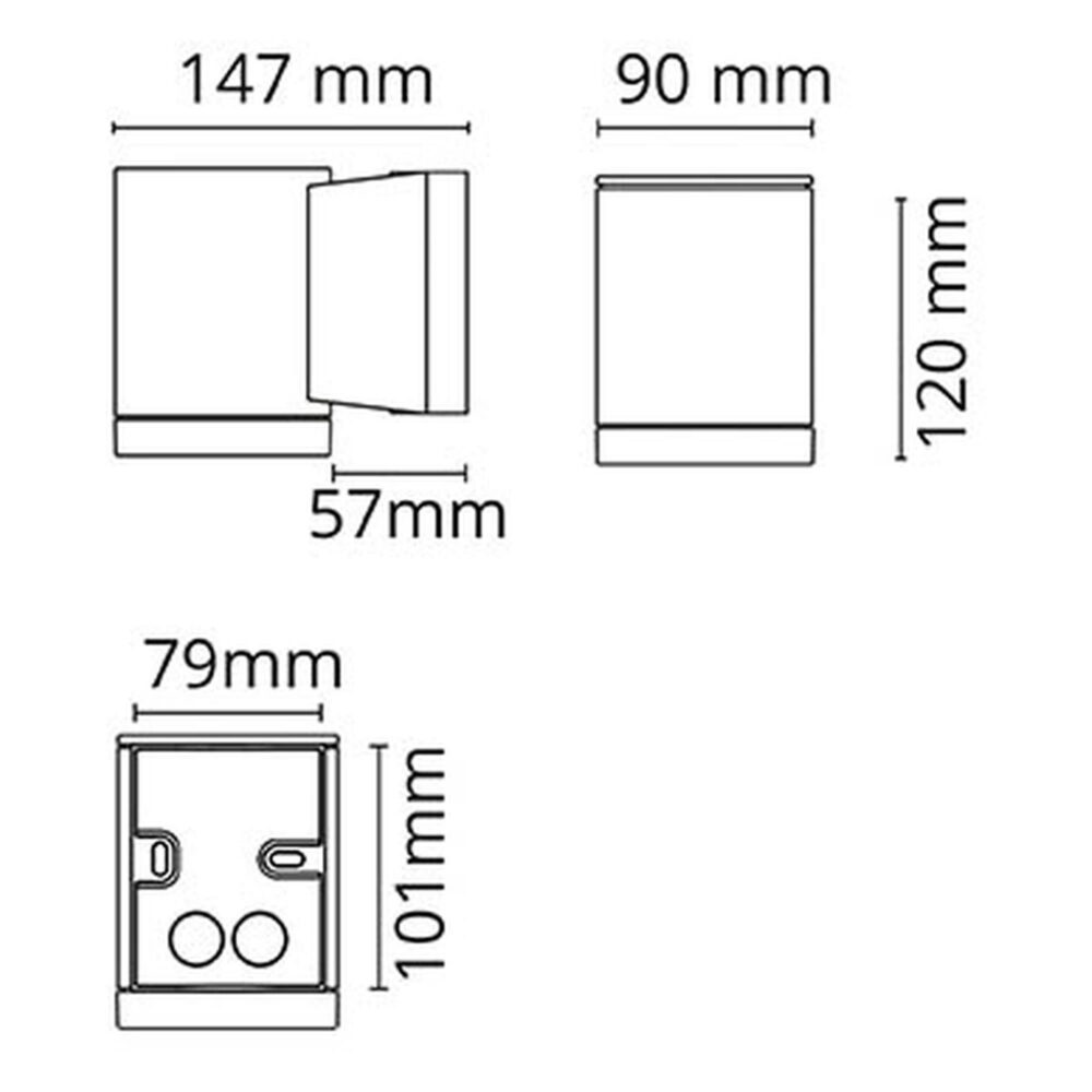Sg metro ned 1x4,5w led sort 230v