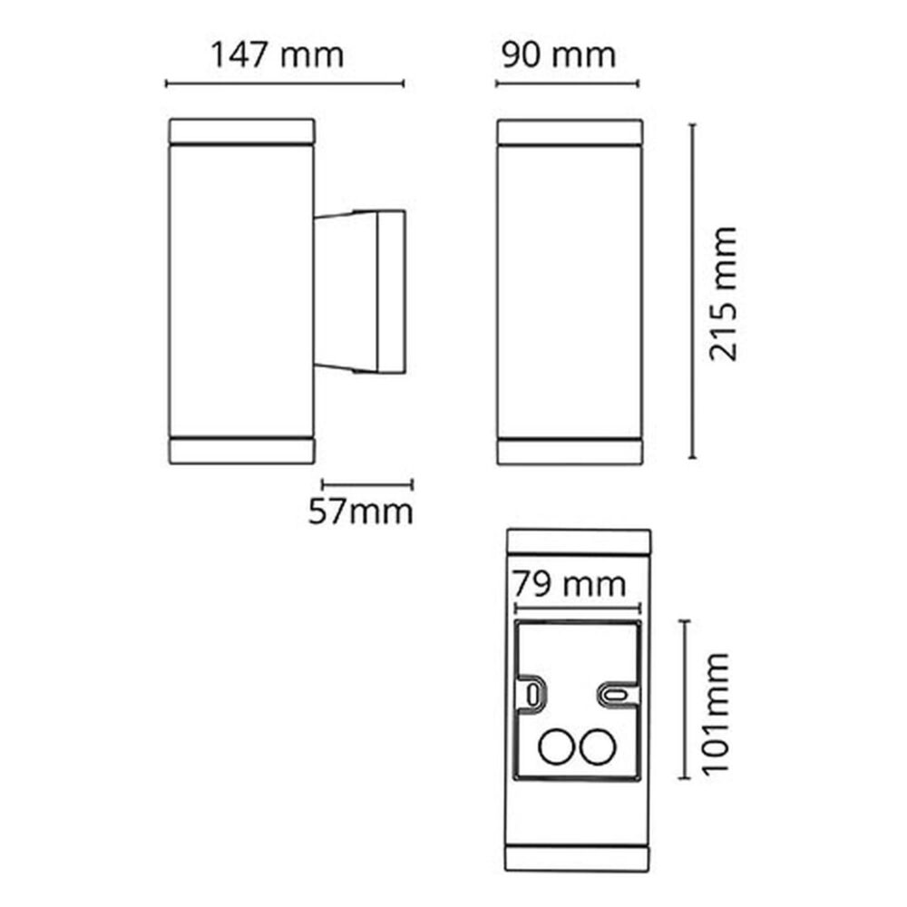 Sg echo op/ned 2x4,5w led sort 230v