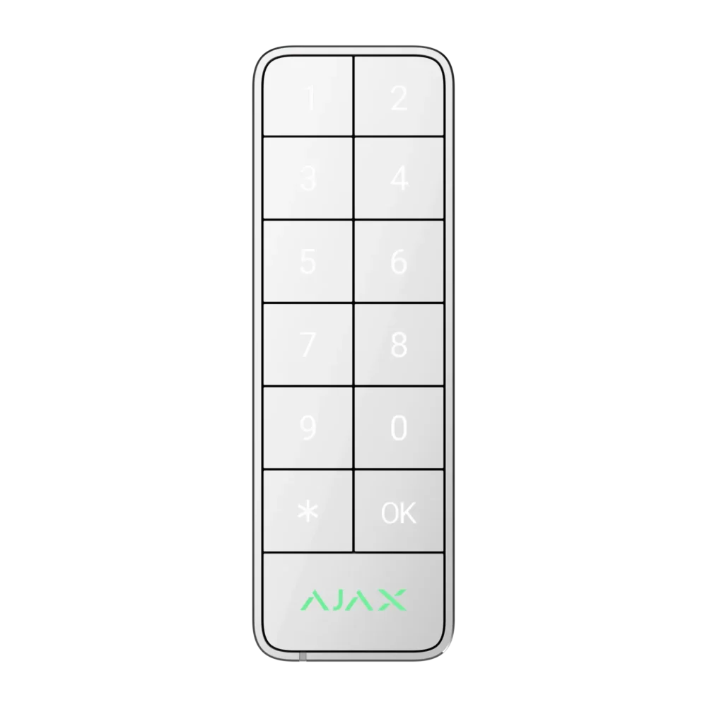 Ajax tastatur udendørs fibra. Hvid