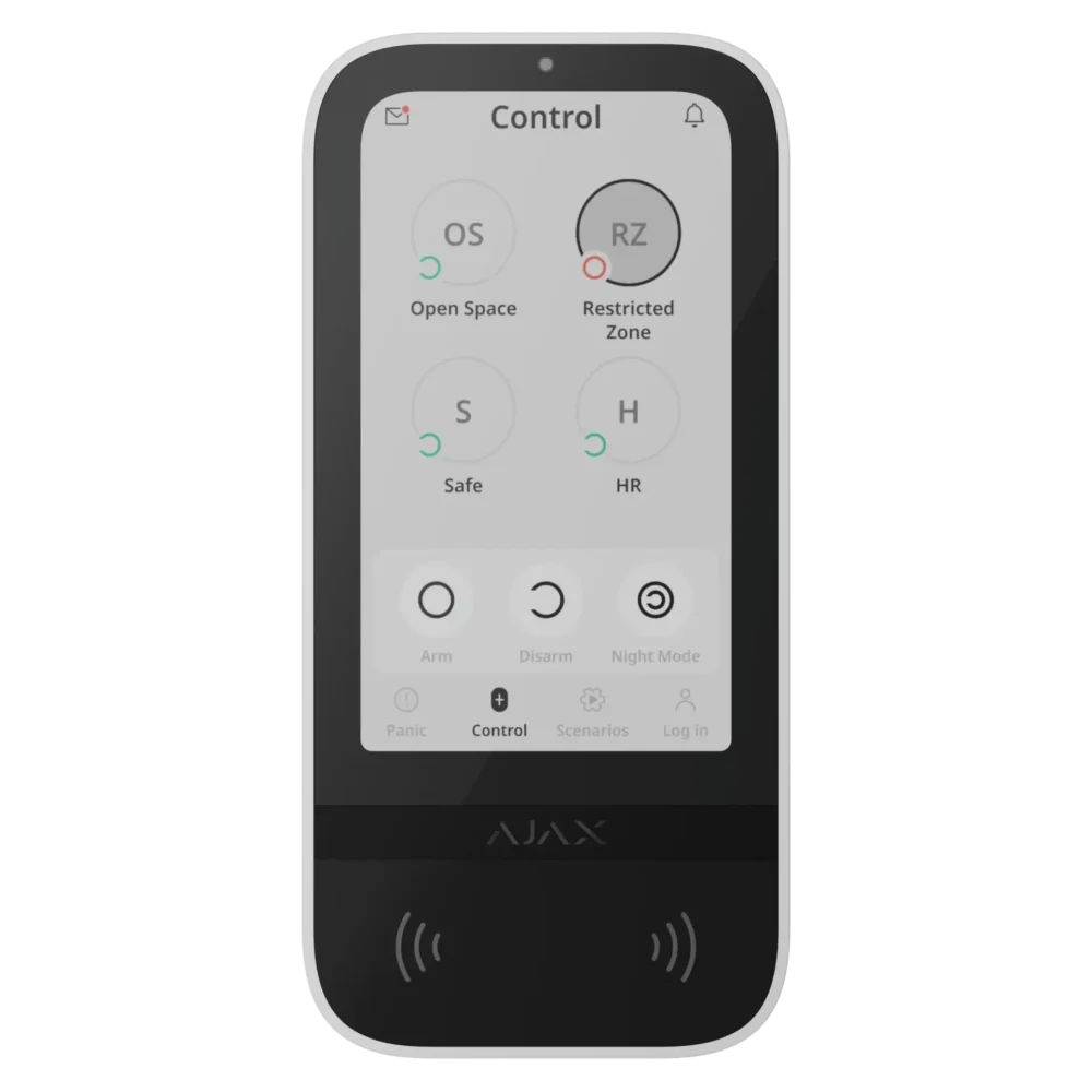 Ajax betj. Panel keypad g3 toutchscreen, hvid