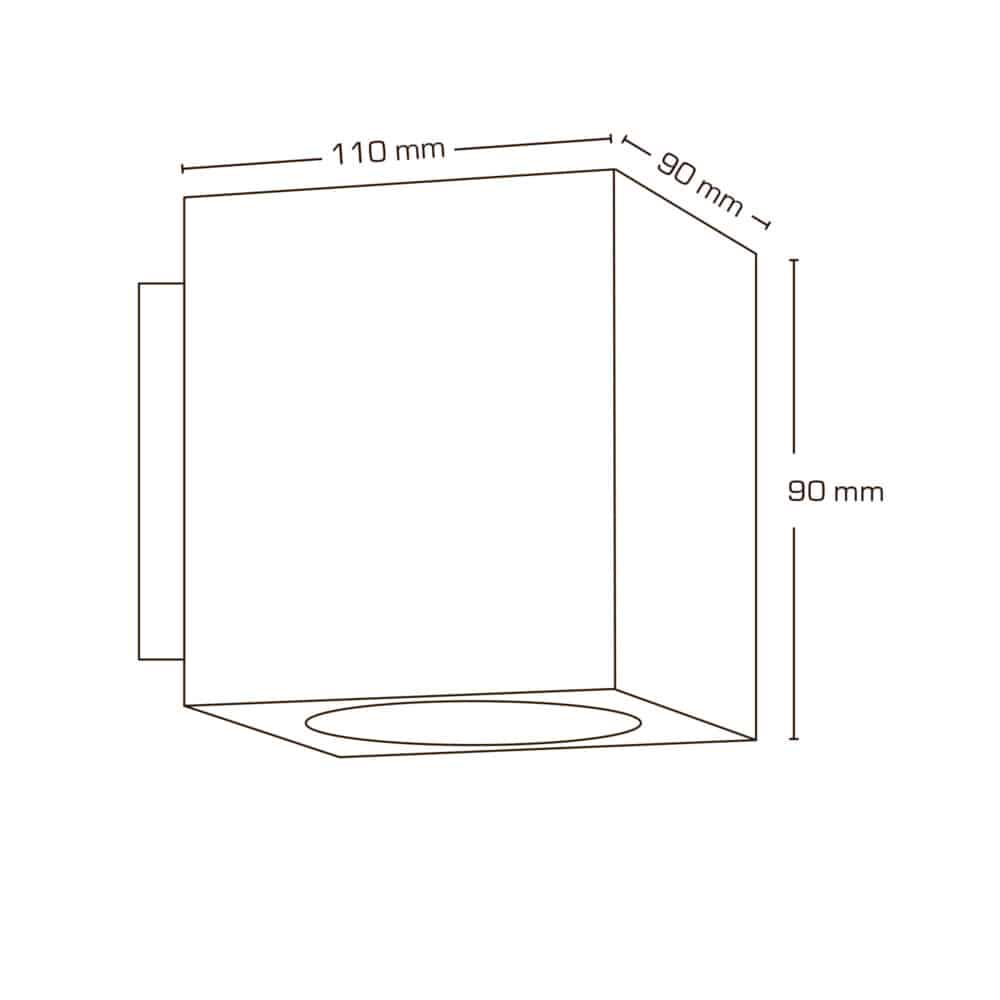 Scan products esta vægarmatur sort 3000k 2x125lm indendørs/udendørs ip54
